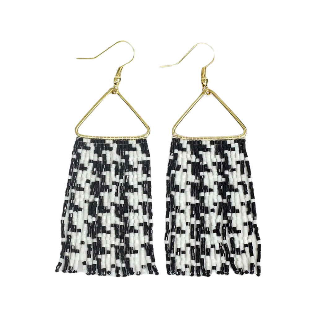 Black/White Paige Earrings Ink & Alloy Jewelry - Earrings