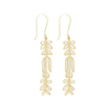 Botanical Nordic Floral Drop Elsa Earrings Ink & Alloy Jewelry - Earrings