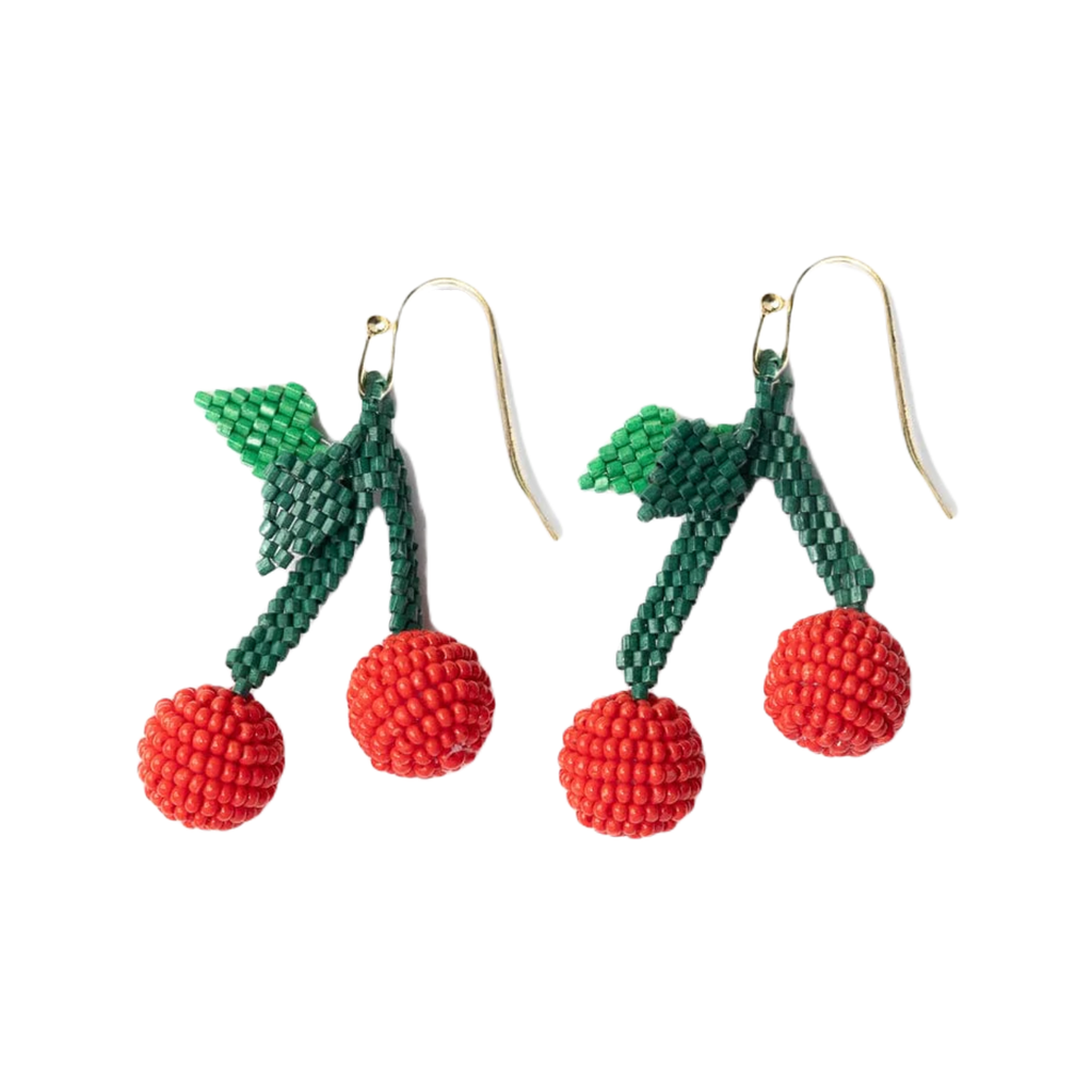 Cherry (Red) Lottie Dangle Luxe Earrings Ink & Alloy Jewelry - Earrings