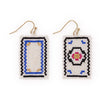 Circle Lily Earrings Ink & Alloy Jewelry - Earrings
