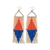 Coastal Brooke Split Diamond Beaded Fringe Earrings Ink + Alloy Jewelry - Earrings