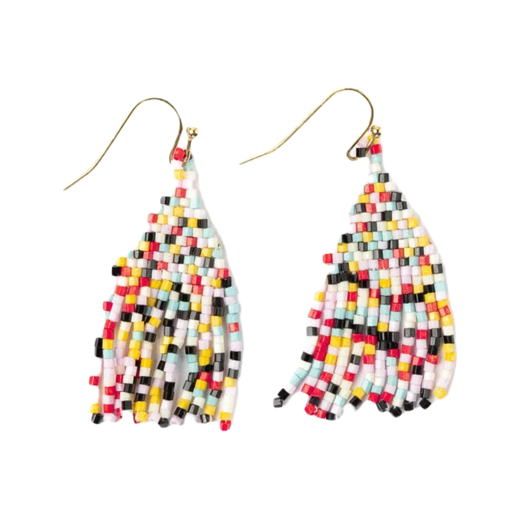 Confetti Cassie Short Fringe Earrings Ink & Alloy Jewelry - Earrings