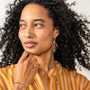Leaf Dimensional Threader Zoe Threader Earrings Ink & Alloy Jewelry - Earrings