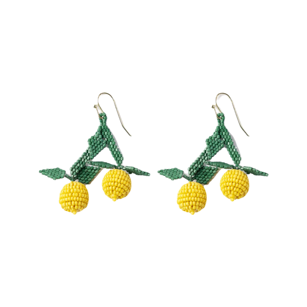 Lemon (Yellow) Lottie Dangle Luxe Earrings Ink & Alloy Jewelry - Earrings
