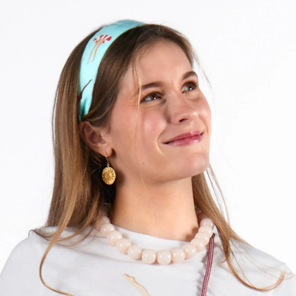 Mara Round Sunflower Dangle Brass Earrings Ink & Alloy Jewelry - Earrings