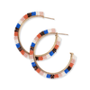 Rust Lapis DO Nora Luxe Beaded Hoop Earrings Ink + Alloy Jewelry - Earrings
