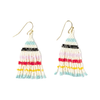 Stripe Cassie Short Fringe Earrings Ink & Alloy Jewelry - Earrings