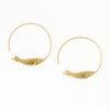 Wren Fish Hoop Brass Earrings Ink & Alloy Jewelry - Earrings