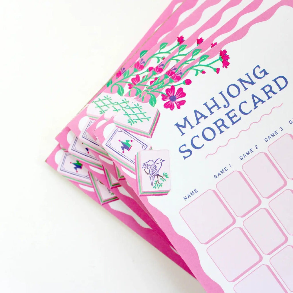 Mahjong Scorecard Notepad Inklings Paperie Books - Blank Notebooks & Journals - Notepads