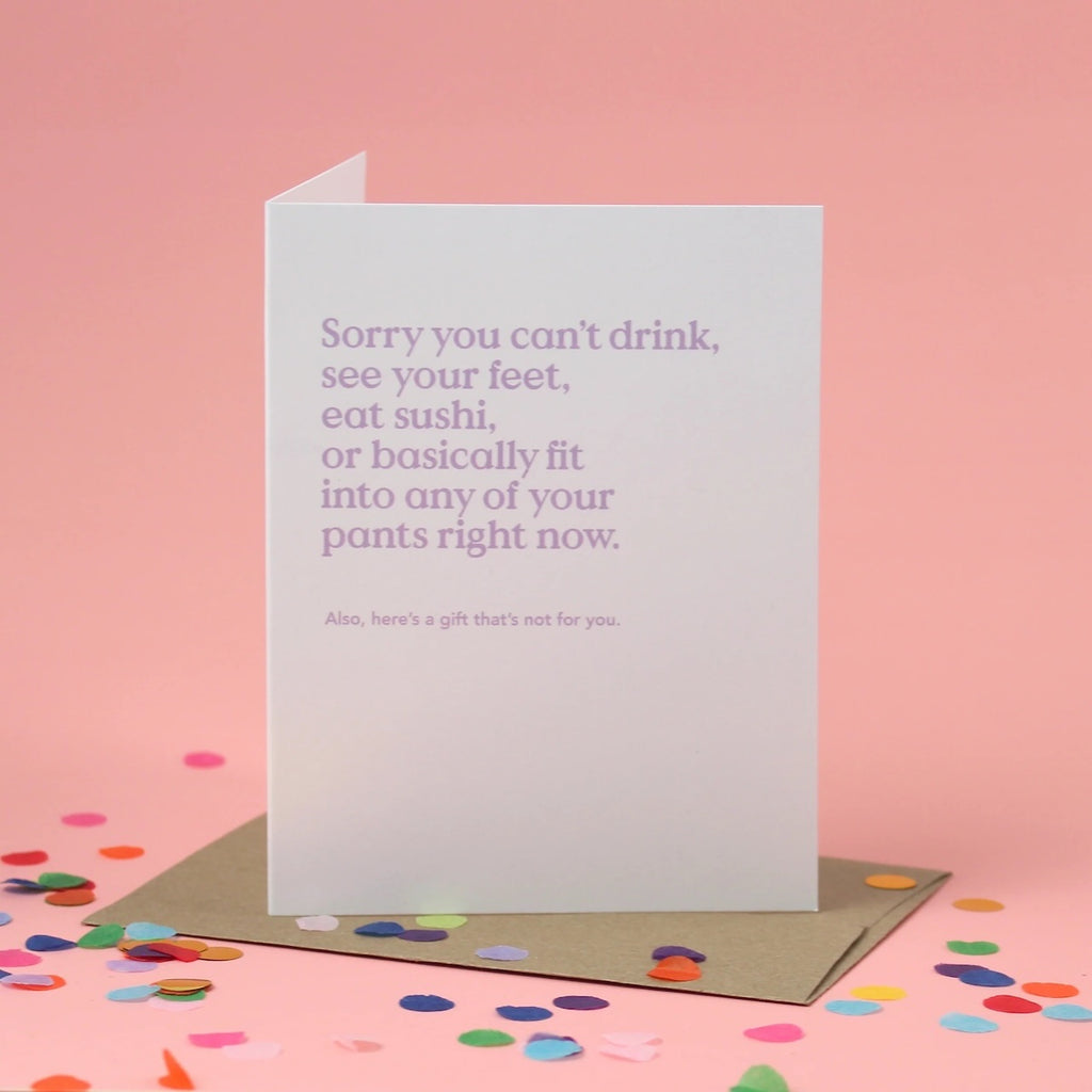 Sorry Funny Pregnancy Card Inklings Paperie Cards - Baby