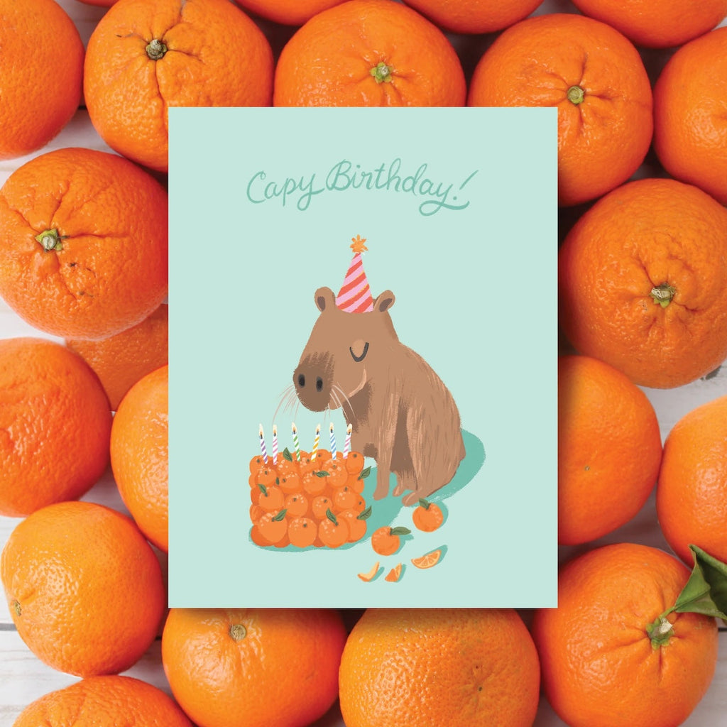 Capy Birthday Capybara Birthday Card Inklings Paperie Cards - Birthday