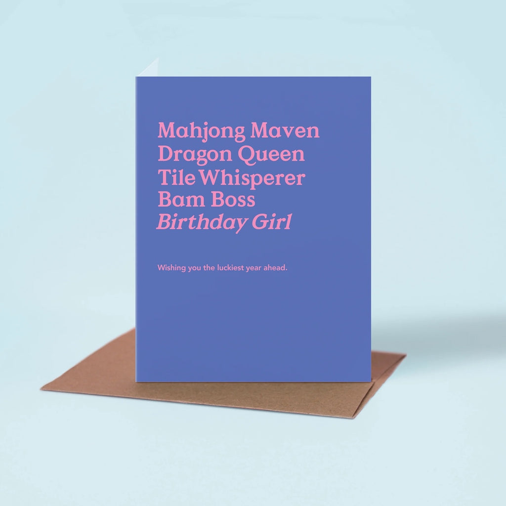 Mahjong Birthday Card Inklings Paperie Cards - Birthday