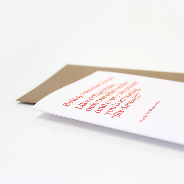 Being A Teacher Is Easy Funny Teacher Thank You Card Inklings Paperie Cards - Teacher