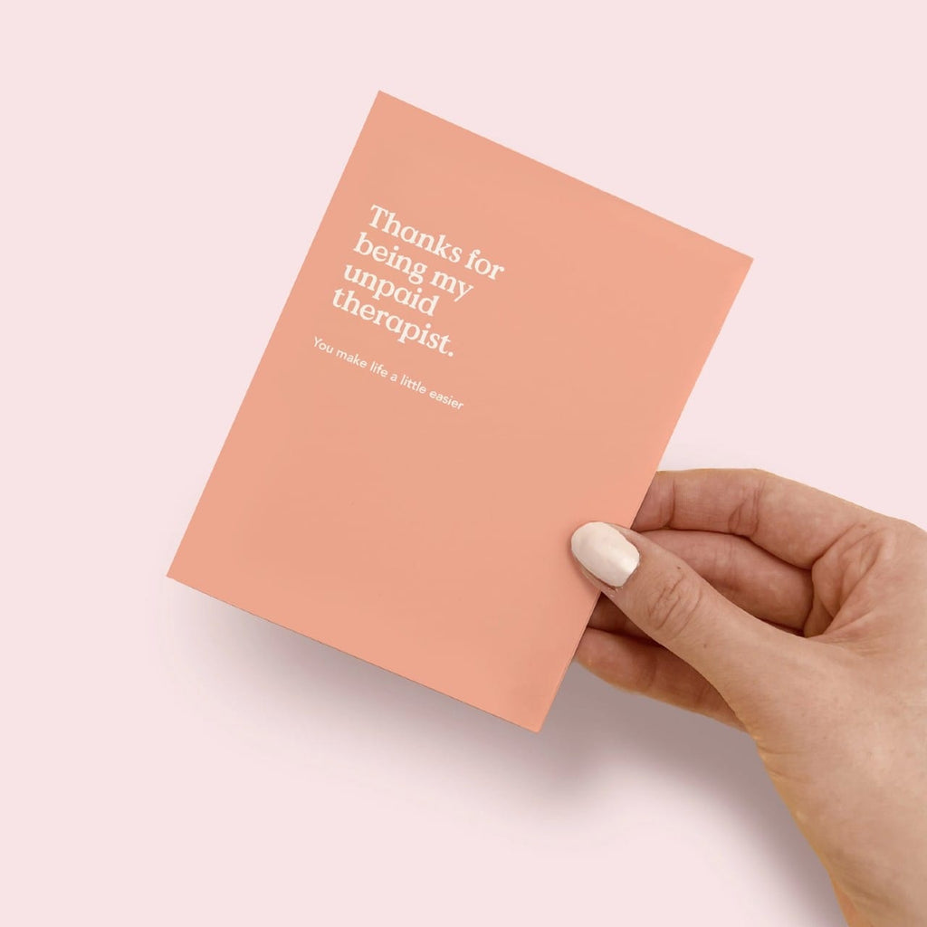 Unpaid Therapist Thank You Card Inklings Paperie Cards - Thank You