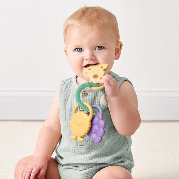 Charcuterie Itzy Trio Multi-textured Silicone Teether Itzy Ritzy Baby & Toddler - Pacifiers & Teethers