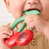 Cherries Bitzy Shake Silicone Teether With Rattle Itzy Ritzy Baby & Toddler - Pacifiers & Teethers