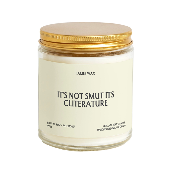It's Not Smut It's Cliterature Candle - 9oz - Rose And Patchouli James Wax Home - Candles