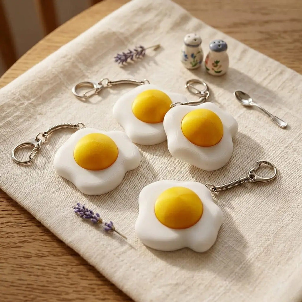 Fried Egg Clicker Keychain K Wonderland Toys & Games