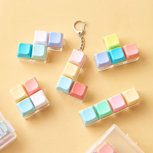Pastel LED Tetris Keycap Keyboard Clicker Keychain K Wonderland Toys & Games