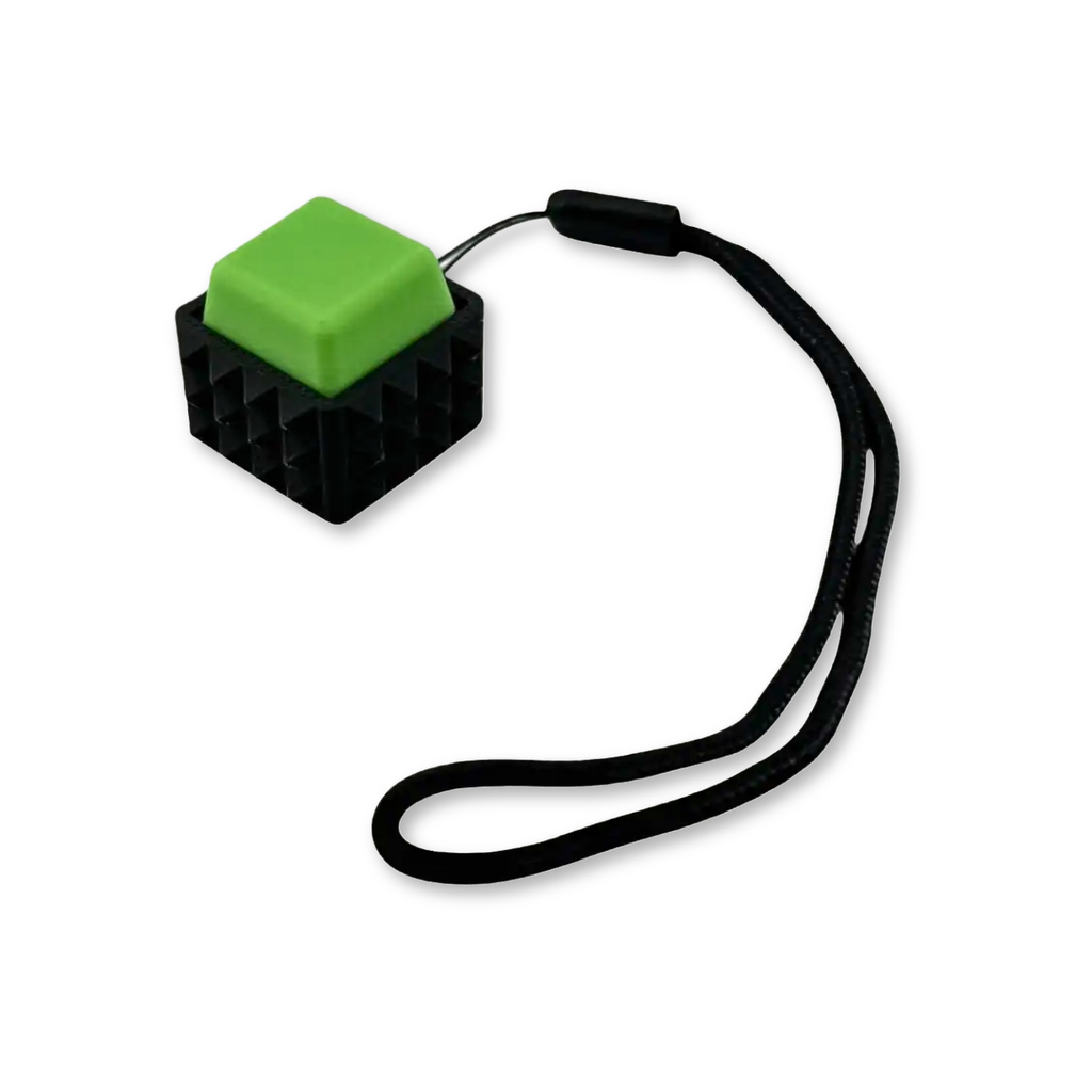 Green/Clicky Spiky Mechanical Keyboard Fidget Toy Keychain Kahn Creations Toys & Games - Fidget Toys