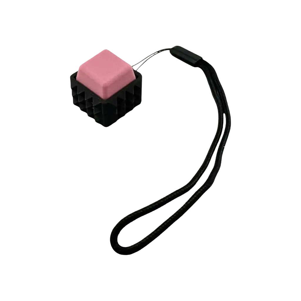 Pink/Clicky Spiky Mechanical Keyboard Fidget Toy Keychain Kahn Creations Toys & Games - Fidget Toys