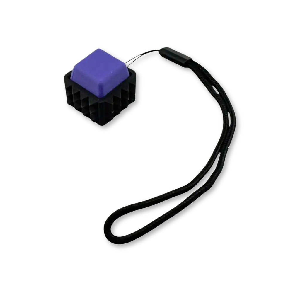 Purple/Clicky Spiky Mechanical Keyboard Fidget Toy Keychain Kahn Creations Toys & Games - Fidget Toys