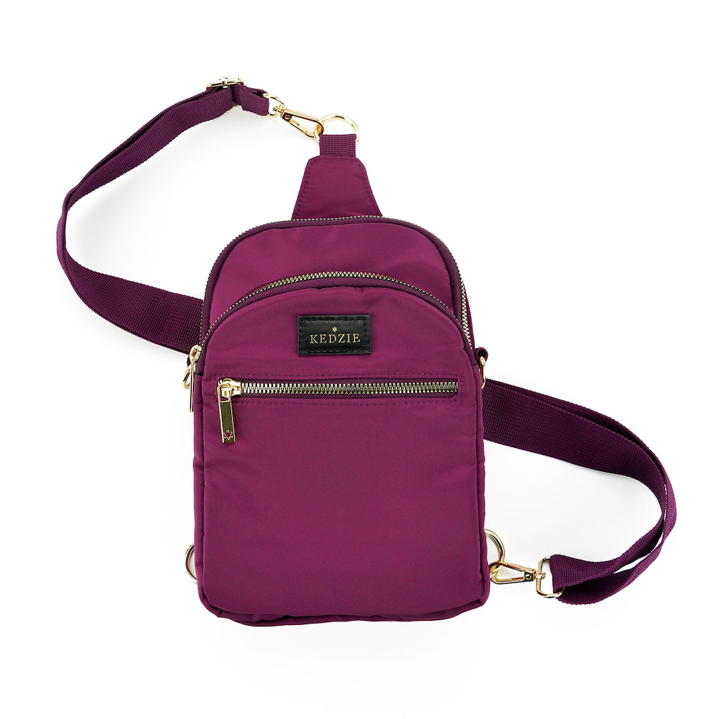 Purple Amethyst Roundtrip Convertible Sling Bag Kedzie Apparel & Accessories - Bags - Backpacks, Messenger Bags, Fanny Packs & Slings