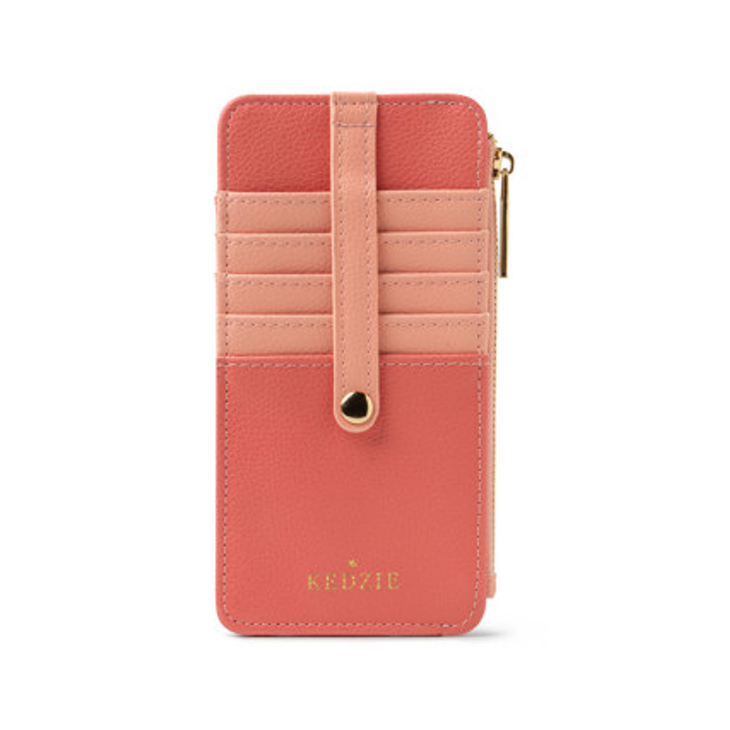 Coral Essentials Only Zippered Wallet Kedzie Apparel & Accessories - Bags - Coin Purses & Wallets