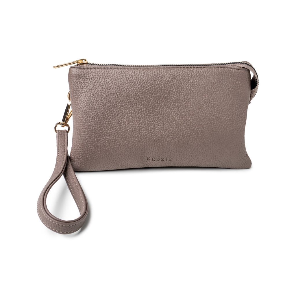 Gray Kedzie Eclipse Solid Convertible Wallet Crossbody Bag Kedzie Apparel & Accessories - Bags - Handbags & Wallets