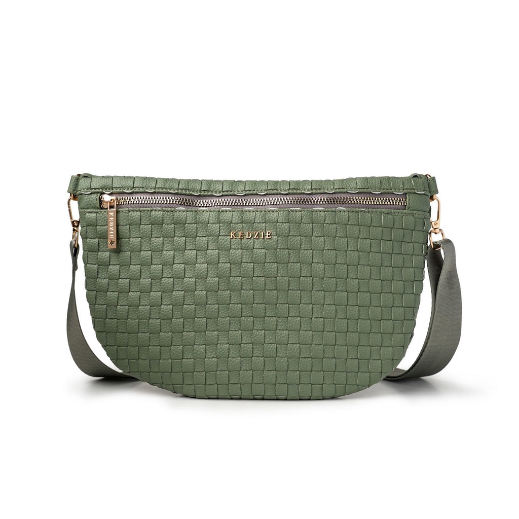 Green Kedzie® Terrace Woven Crossbody Bag Kedzie Apparel & Accessories - Bags - Handbags & Wallets
