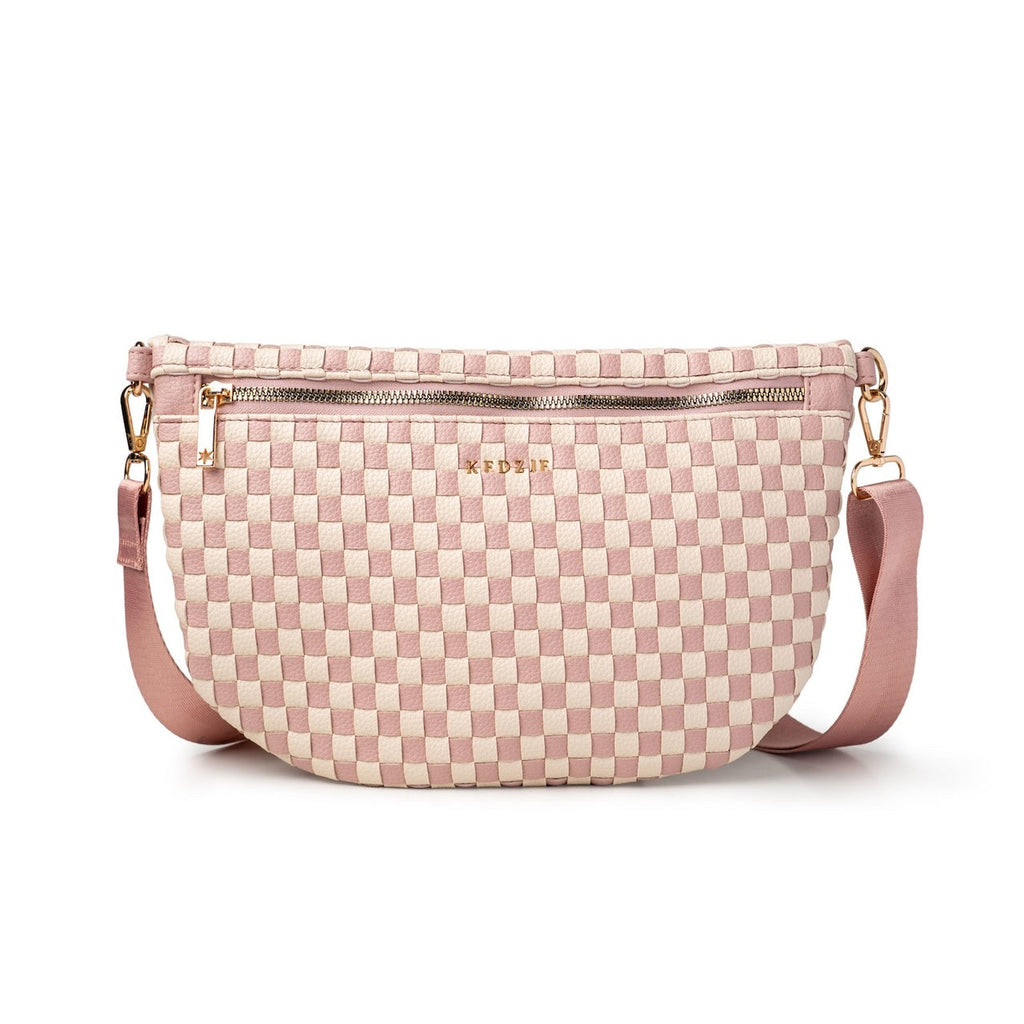 Pink Kedzie® Terrace Woven Crossbody Bag Kedzie Apparel & Accessories - Bags - Handbags & Wallets