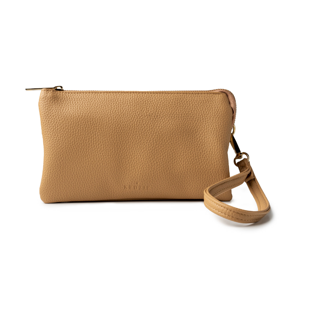 Tan Kedzie Eclipse Colorblocked Convertible Wallet Crossbody Bag Kedzie Apparel & Accessories - Bags - Handbags & Wallets