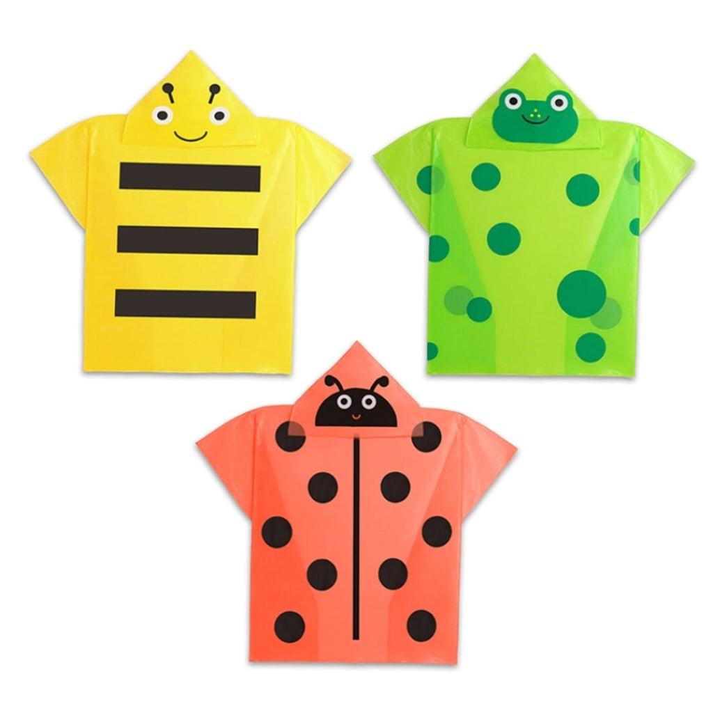 Kidoki Garden Friends Rain Poncho Kikkerland Apparel & Accessories