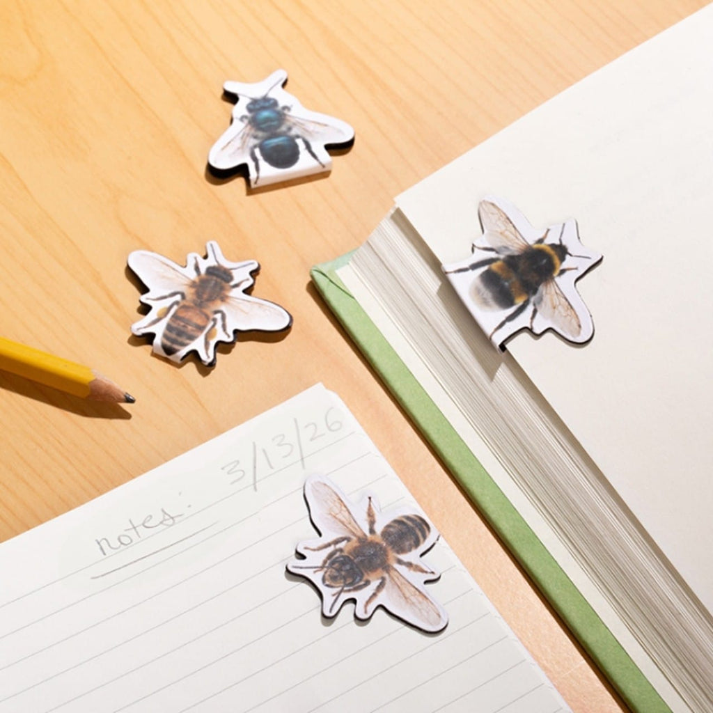 Bee Magnetic Bookmark Set Kikkerland Books - Bookmarks