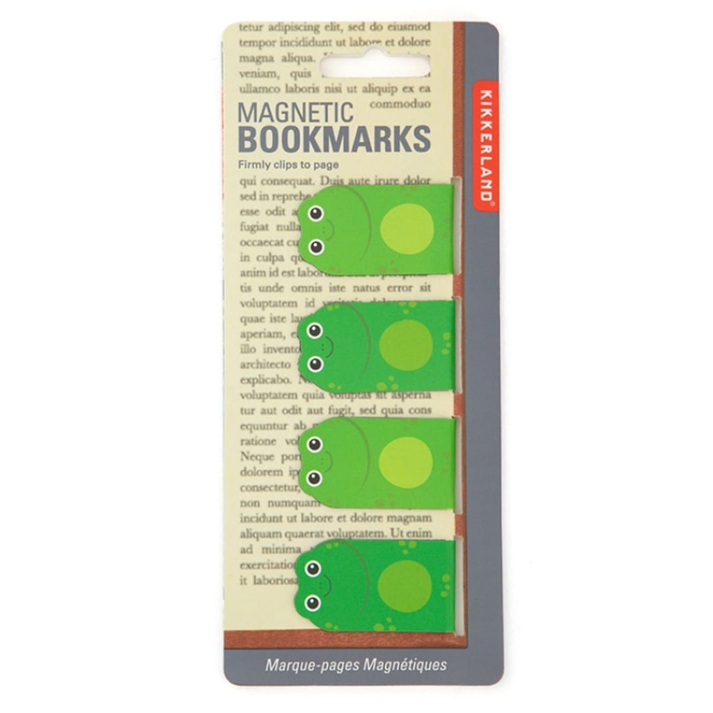 Frog Magnetic Bookmark Set Kikkerland Books - Bookmarks