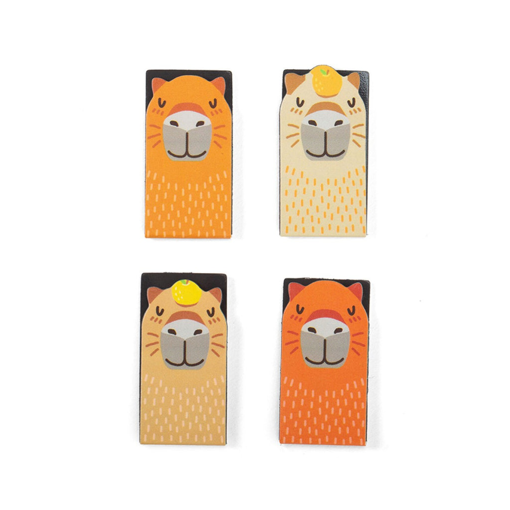 Capybara Magnetic Bookmarks Set Kikkerland Books