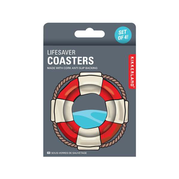 Lifesaver Coaster Set Kikkerland Home - Barware - Coasters