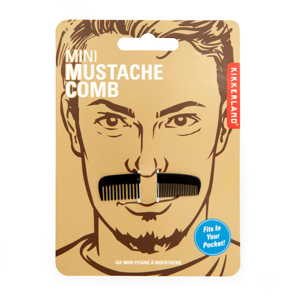 Mini Mustache Comb Kikkerland Home - Bath & Body