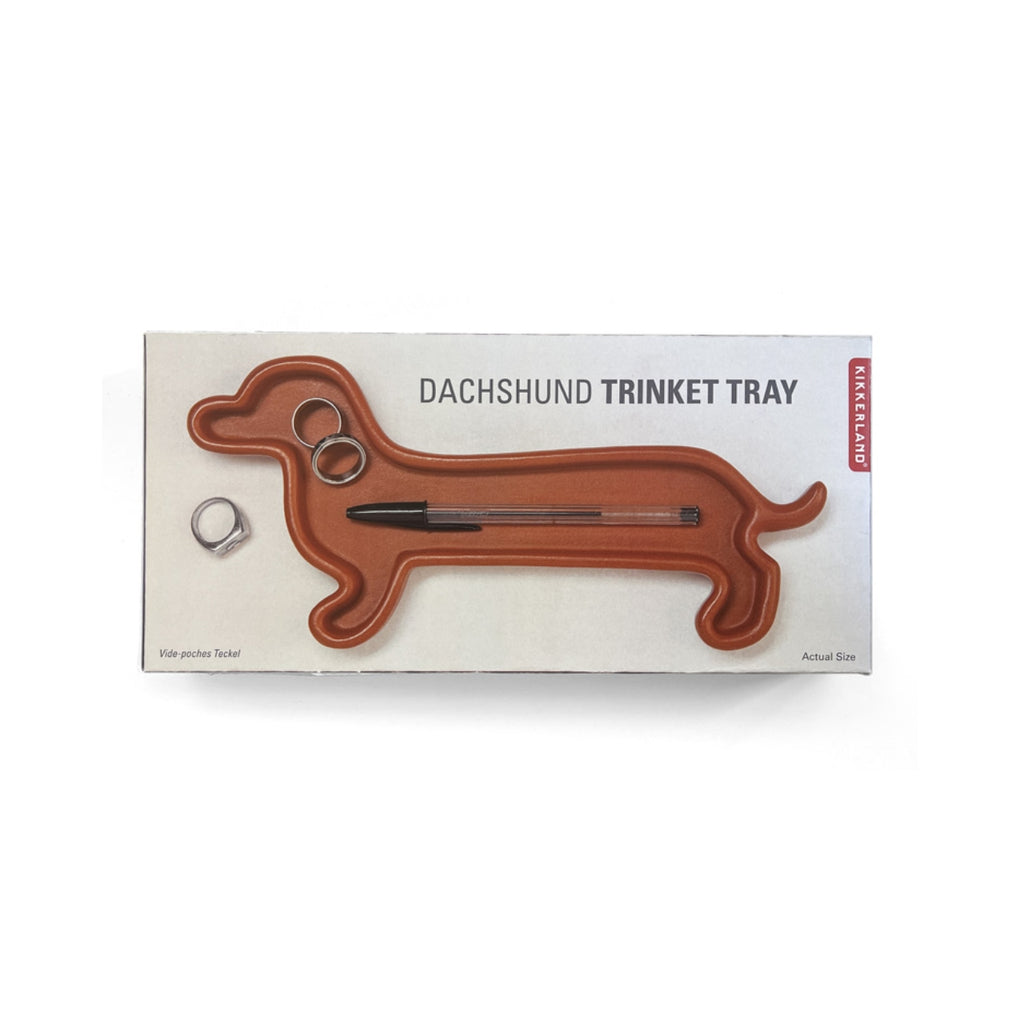 Dachshund Trinket Tray - TR13 Kikkerland Home - Decorative Trays, Plates, & Bowls