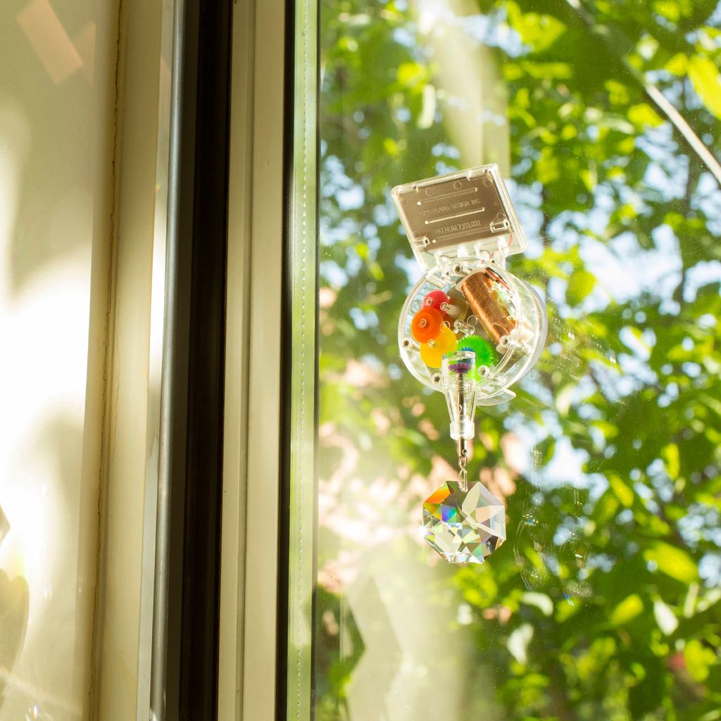 Solar Powered Rainbow Maker Suncatcher with Crystal Kikkerland Home - Garden - Suncatchers