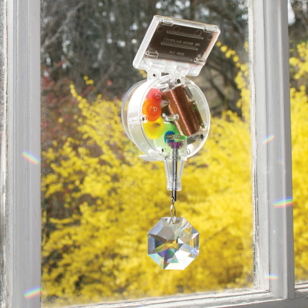 Solar Powered Rainbow Maker Suncatcher with Crystal Kikkerland Home - Garden - Suncatchers