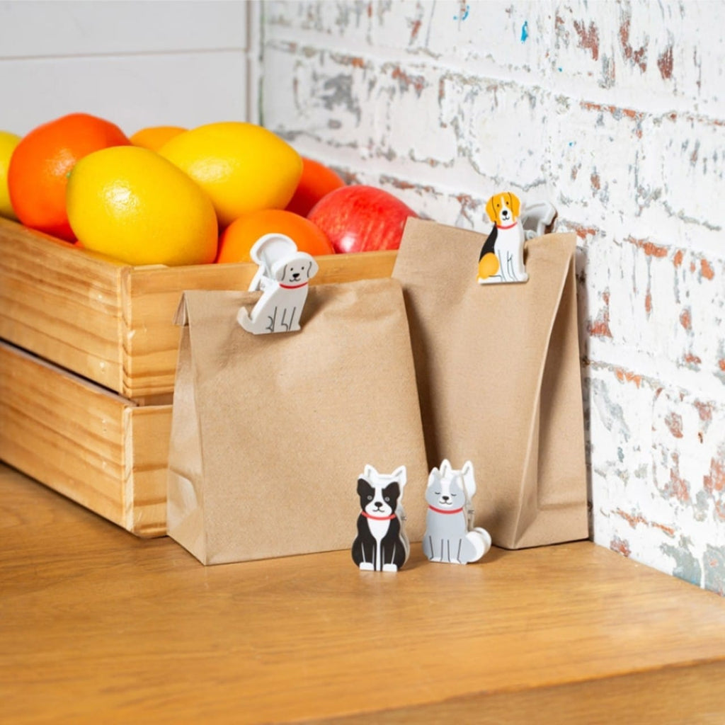 Happy Pup Bag Clips Kikkerland Home - Kitchen & Dining