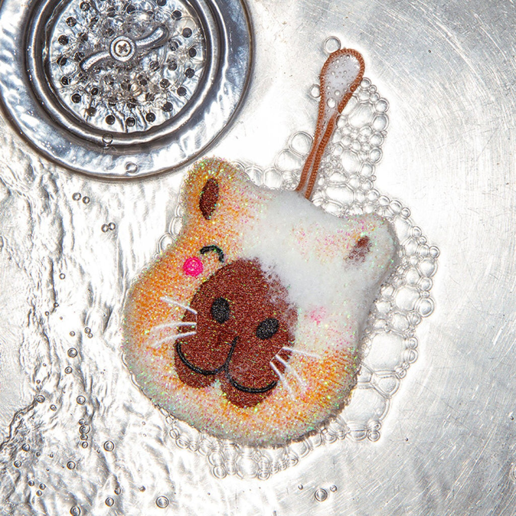 Capybara Scrub Sponge Set Kikkerland Home - Kitchen & Dining - Sponges & Cleaning Cloths