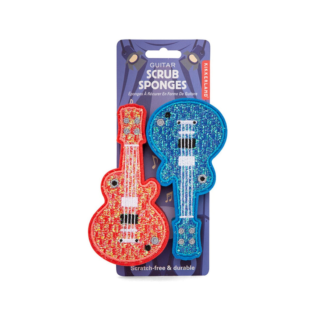 Guitar Scrub Sponge Set Kikkerland Home - Kitchen & Dining - Sponges & Cleaning Cloths