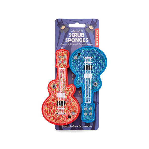 Guitar Scrub Sponge Set Kikkerland Home - Kitchen & Dining - Sponges & Cleaning Cloths