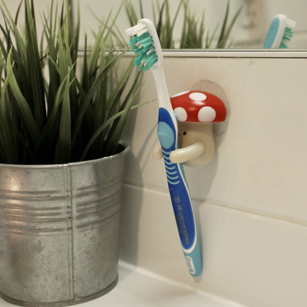 Mushroom Toothbrush Holder Kikkerland Home