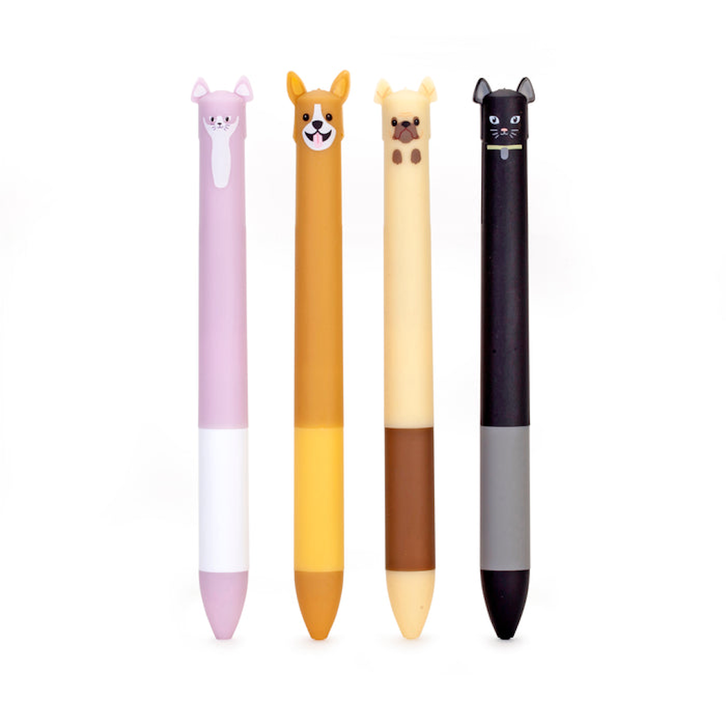 Dog and Cat Multicolor Pens Kikkerland Home - Office & School Supplies - Pencils, Pens, Markers & Chalk
