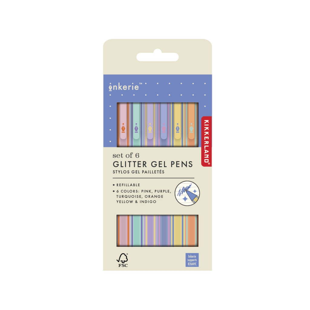 Glitter Gel Pen Set Kikkerland Home - Office & School Supplies - Pencils, Pens & Markers