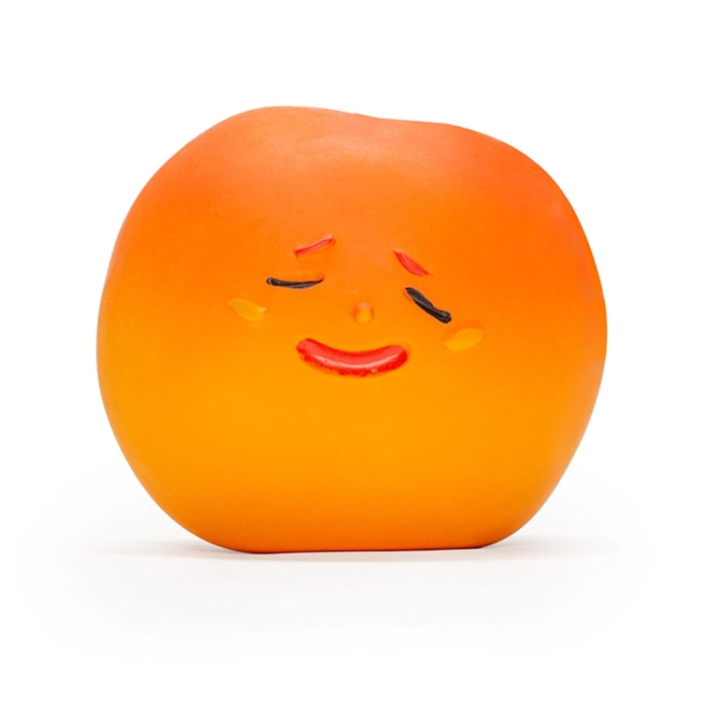 Kobe Peach Fruit Squeaker Toy Kikkerland Home - Pet