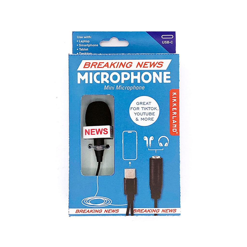 Breaking News Mini Microphone Kikkerland Home - Utility & Tools